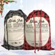 thumbnail image 2 of Bolsa de Navidad a cuadros blanco y negro Bolsa de regalo de Navidad bolsillo con cordón Bolsa de Navidad - cuadros rojos y negros ANGGREK Otros, 2 of 8
