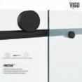 thumbnail image 3 of VIGO Elan 68 to 72 in. W x 76 in. H Frameless Sliding Shower Door with VMotion in Matte Black with Clear Glass, 3 of 13
