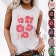 thumbnail image 6 of Summer Tank Top for Women Floral Graphic Swing Flowy Camisold Sleeveless Shirts Loose Fit Going Out Cute Tops, 6 of 6