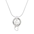 thumbnail image 1 of Delight Jewelry Silvertone Peace Sign Ribbon Heart Joy Ring Charm Necklace, 18", 1 of 4
