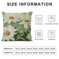 thumbnail image 5 of PHYHOO Rustic Flower Farmhouse Pillow Covers Yellow and White Daisy Decorative Modern Pillows Cover  Square Spring Summer Floral Cushion Cover Pillow Cases Decor Sofa(T-Daisy) White, 5 of 5
