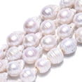 thumbnail image 2 of Natural Baroque Pearl Keshi Pearl Beads Strands Cultured Freshwater Pearl Round Seashell Color 13~19.5x10~15mm Hole: 0.5mm about 27~29pcs/strand 15.68~15.87''(39.2~40.3cm), 2 of 5