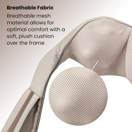 HoMedics Quad-Action Shiatsu Massager fpr Neck & Shoulders with Heat & Kneading, Model NMS-620HB