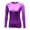 Purple, variant on Women Long Sleeve Velvet Compression Quick Dry Sports Running Athletic T-shirts Tops