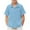 Blue, variant on CYRBOKO Boys Button-down Shirts, Comfy Lapel Summer Casual Short Sleeve Tops Blue Size 10-12 T