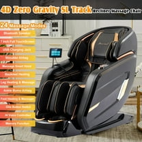 Artist hand 4D Full Body Zero Gravity Massage Chair Recliner SL Track,AI Voice,Heat,Bluetooth,USB Charging,Memory Function,24 Modes(Black)