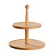 thumbnail image 1 of Soporte para cupcakes, torre de postres, centro de mesa de madera, plato de frutas, soporte para cupcakes 2 niveles marrón claro, 1 of 9