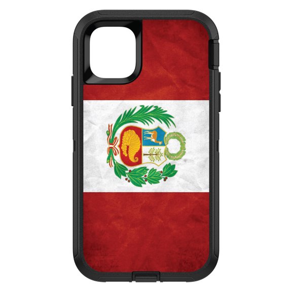 DistinctInk Custom SKIN / DECAL compatible with OtterBox Defender for iPhone 11 (6.1" Screen) - Peru Old Flag - Show Your Love of Peru