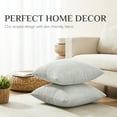 thumbnail image 3 of Softalker Throw Pillow Covers, Soft Corduroy Decorative Striped Pillow Cases 20x20 Inch Set of 2, Boho Cushion Pillow Cover for Farmhouse, Couch, Sofa, Bedroom, Living Room, Home Decor (Light Grey), 3 of 5