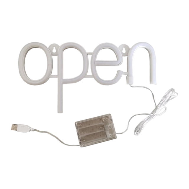 Naiovety Luz LED de iluminación de señal abierta, luces de neón, lámpara de alimentación de para habitación de tienda de juegos Iluminación y accesorios
