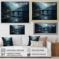 thumbnail image 4 of Designart "Bridge in Serene Blue Silence I" Architecture Floater Framed Wall Art Print, 4 of 7