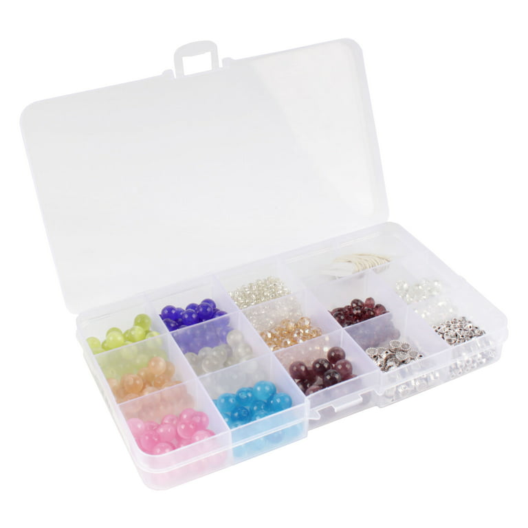 Diy Bracelet Necklace Making Kit W/ Double Box Glass Rice Beads
