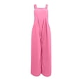 thumbnail image 2 of NECHOLOGY Combinaison en Denim à Manches Courtes pour Femmes, Rose Vif, Taille m, 2 of 5