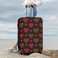 thumbnail image 4 of Uemuo Gold Glitter Heart Printed Washable Luggage Cover - Fashion Suitcase Protector Fits 18-32 Inch Luggage -Small, 4 of 9