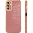 thumbnail image 4 of for Samsung Galaxy A14 5G Case Love Heart Plating, Cute Pattern Luxury Elegant Cover for Girls Women, Camera Protector TPU Full Body Protection Case-Pink, 4 of 5