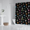 thumbnail image 2 of Black Colorful Skull Mushroom Pattern Shower Curtain 84"x72" ,Bathroom Decorative Shower Curtains Set with 12 Hooks,Modern Waterproof Washable Shower Curtain, 2 of 6