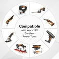 thumbnail image 6 of 2Pack WA3127 4.8Ah 18V Battery Replacement for Worx 18V Battery WA3152 WG152 WG150s WG250s WG541 WG900 WG901, Compatible with Worx Cordless Tools, 6 of 7