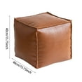 thumbnail image 3 of Faux Leather Unstuffed Pouf Ottoman –16*16*16in Square Floor Cushion Cover with Zipper Wear-Resistant & Easy to Clean Ideal for DIY Footrest or Home Storage, 3 of 6