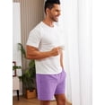 thumbnail image 4 of Pinspark 5.5 Inch Mens Pajama Shorts Sleep Cotton Lounge PJ Lightweight Elastic Waist Drawstring Nightwear Bottom with Pockets, 4 of 6