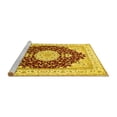 thumbnail image 2 of Ahgly Company Machine Washable Indoor Rectangle Medallion Yellow Traditional Area Rugs, 2' x 5', 2 of 4