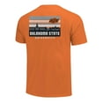 thumbnail image 3 of Men's Orange Oklahoma State Cowboys Striped Campus Skyline T-Shirt, 3 of 3