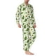 thumbnail image 2 of Balery Green Avocado Pijama para Hombre de Dos Piezas con Manga Larga, Conjunto de Dormir y Descanso Suave con Bolsillos-Large, 2 of 7