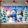 thumbnail image 6 of Snow Theme Let it Snow Banner Winter Snowman Banner Cartoon Snowman Red Cardinal Winter Banner for Winter Party Christmas Decoration Family Gathering, 6 of 9