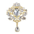 thumbnail image 4 of Broche de diamantes de imitación Yuyangstore broche de cristal decorativo para mujer 10 x 7 cm, 4 of 8