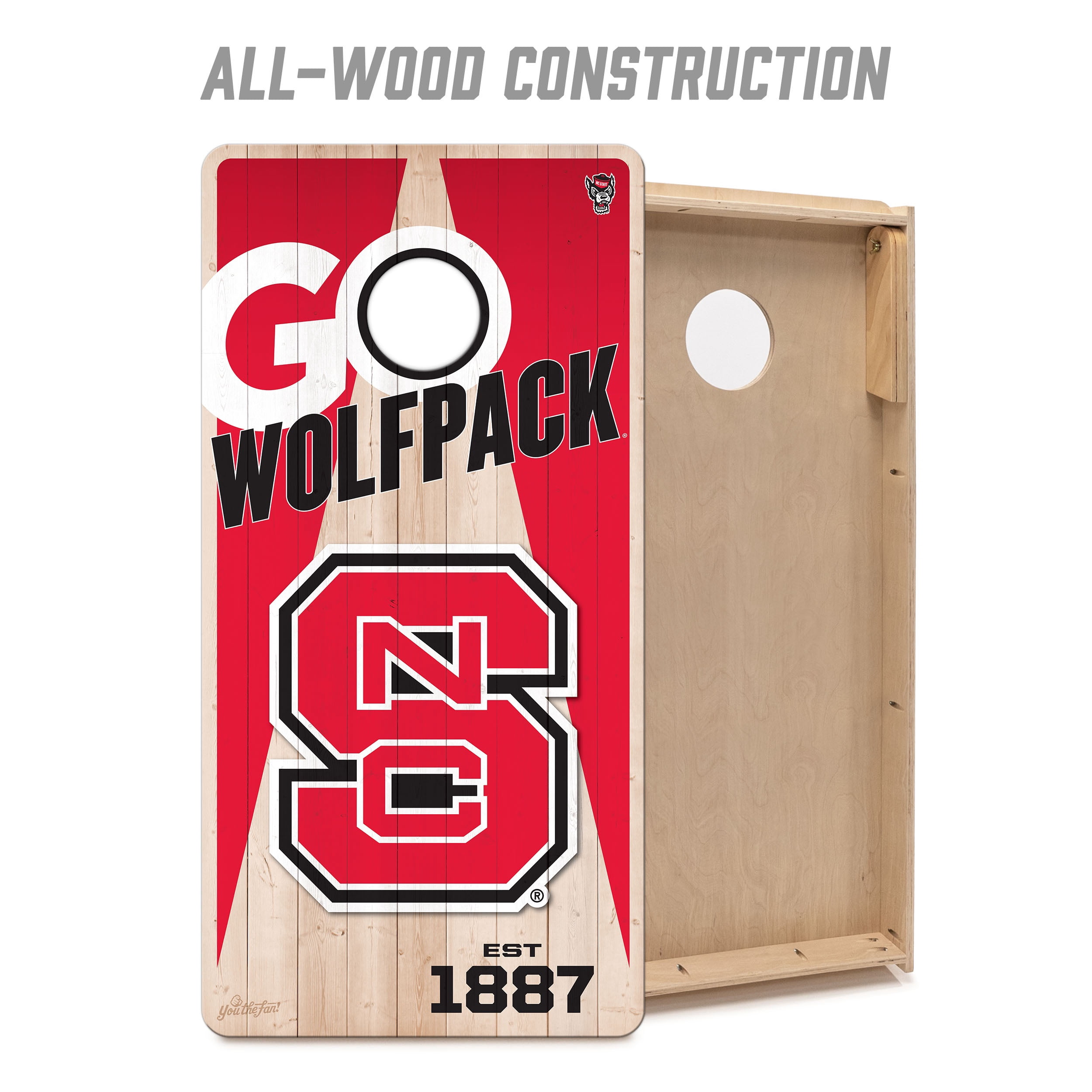 YouTheFan NCAA NC State Wolfpack 2' x 4' Cornhole Game No Bags