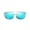 Blue, variant on Womens Cat Eye Mirror Flat Lens Silver Frame Fashion Sunglasses