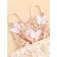 thumbnail image 5 of Bagilaanoe Newborn Baby Girl Rompers Dress Butterfly Sequin Sleeveless Bodysuits + Headband 3M 6M 12M 18M Infant Patchwork A-line Dresses, 5 of 8