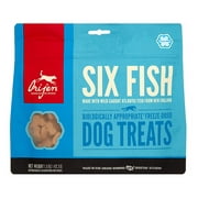 Angle View: Orijen Six Fish Biologically Appropriate Freeze Dried Dog Treats, 1.5 oz