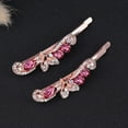 thumbnail image 1 of SHOWERORO 2PCS Fancy Barrettes for Women's Hair Alloy Decorative Accessory Pink, 1 of 5