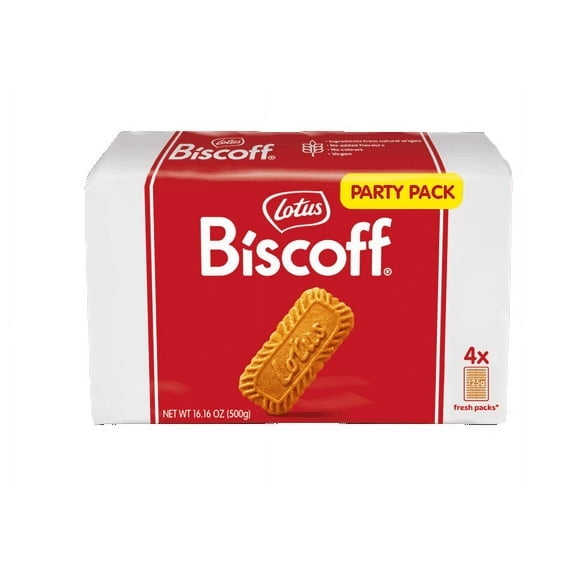 Lotus Biscoff Cookies, 17.6oz, 4 Freshpacks of 16 Cookies