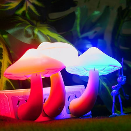 

Willstar Mushroom Light with US Plug LED Mushroom Night Lamp with Dusk to Dawn Sensor Plug-in Lamp Eye-protection
