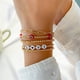thumbnail image 4 of Pulsera de cuentas con letras acrílicas de viento étnico, cadena de metal simple para mujer, joyería de mano para ojos, 4 of 5