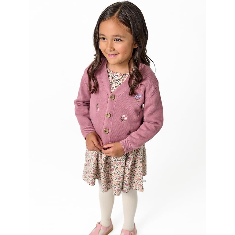 Modern Moments by Gerber Toddler Girl Embroidered Cardigan photo 5