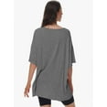 thumbnail image 2 of Women's Oversized T Shirts Summer Short Sleeve Loose Fit Casual Crewneck Plain Tops, 2 of 5