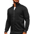 thumbnail image 2 of Langwyqu Spring Fall Men Long Sleeve Zipper Cardigan Hoodies With Pocket, 2 of 5