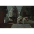 thumbnail image 2 of Pedro Figari 24x17 Black Ornate Framed Double Matted Museum Art Print Titled: Garden Under the Moon or Stillness in the Fifth (From 1880 Until 1938), 2 of 5