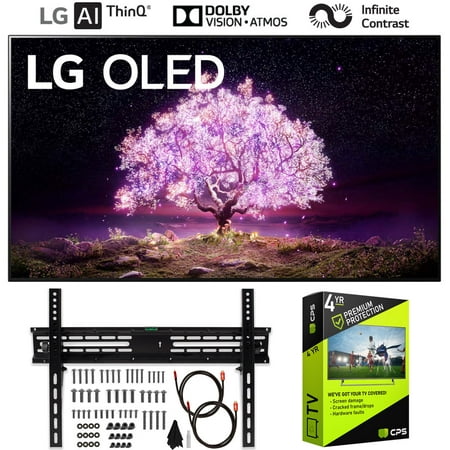 Restored LG OLED55C1PUB 55" 4K OLED TV (No Stand) with Warranty Bundle (Refurbished)