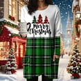 thumbnail image 4 of Duqingm Funny Christmas Shirts Merry Christmas Shirts Women Christmas Long Sleeve Blouse Leopard Print T Shirt Xmas Striped Fall Tee Tops Green,S, 4 of 6