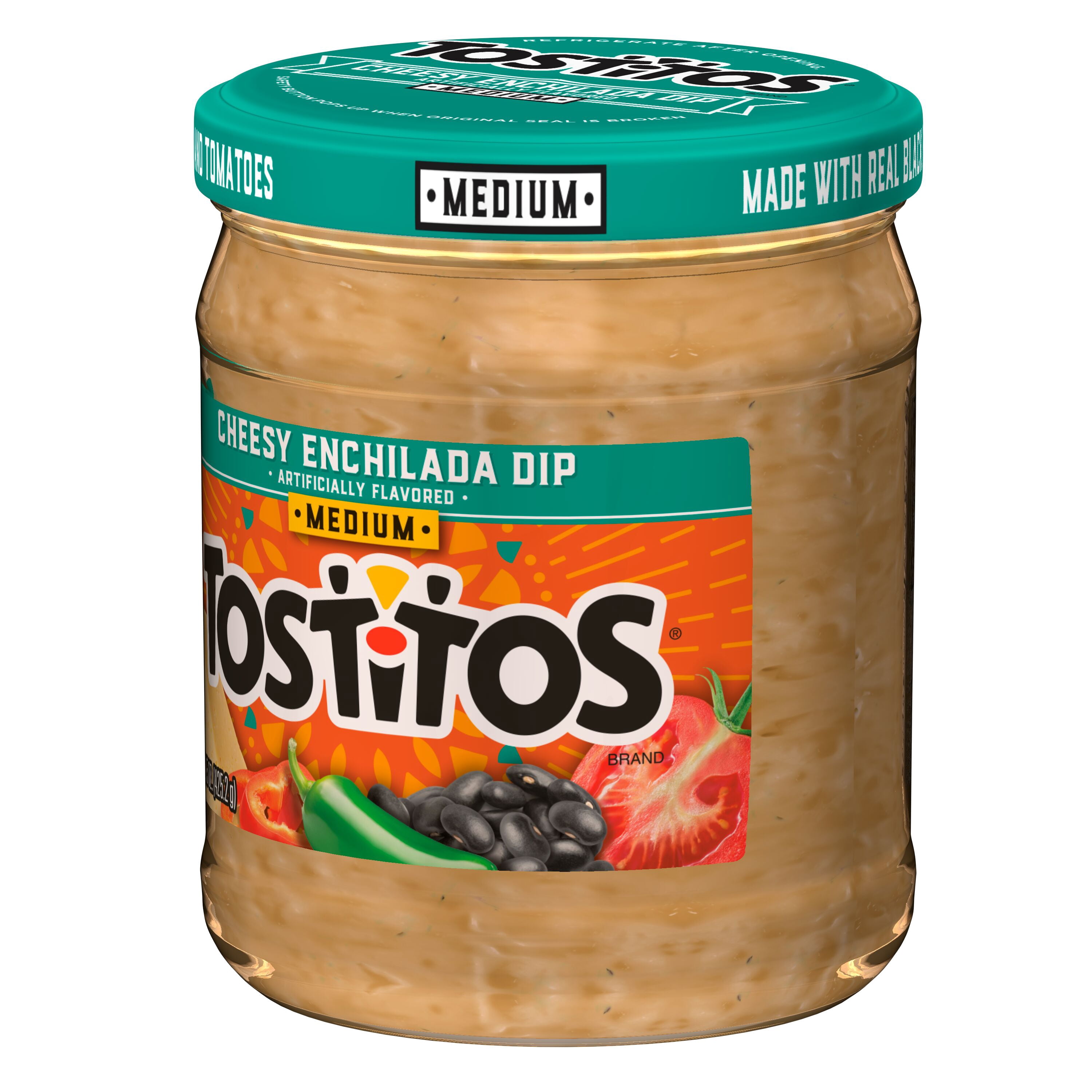 Tostitos Cheesy Enchilada Salsa, No Artificial Colors, No Artificial Flavors, 15 oz Jar