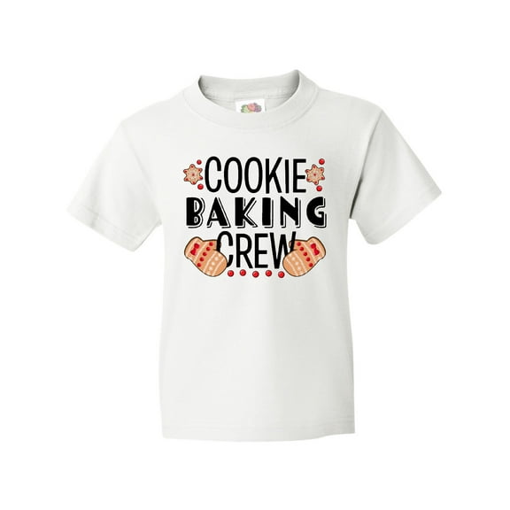 Inktastic Christmas Cookie Baking Crew with Oven Mitts Youth T-Shirt