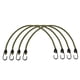 thumbnail image 1 of Cuerdas elásticas con ganchos, correas elásticas, paquete de 4, 24 pulgadas de , cuerda ajustable para maletero de coche, camping, equipaje, Caqui, 1 of 8