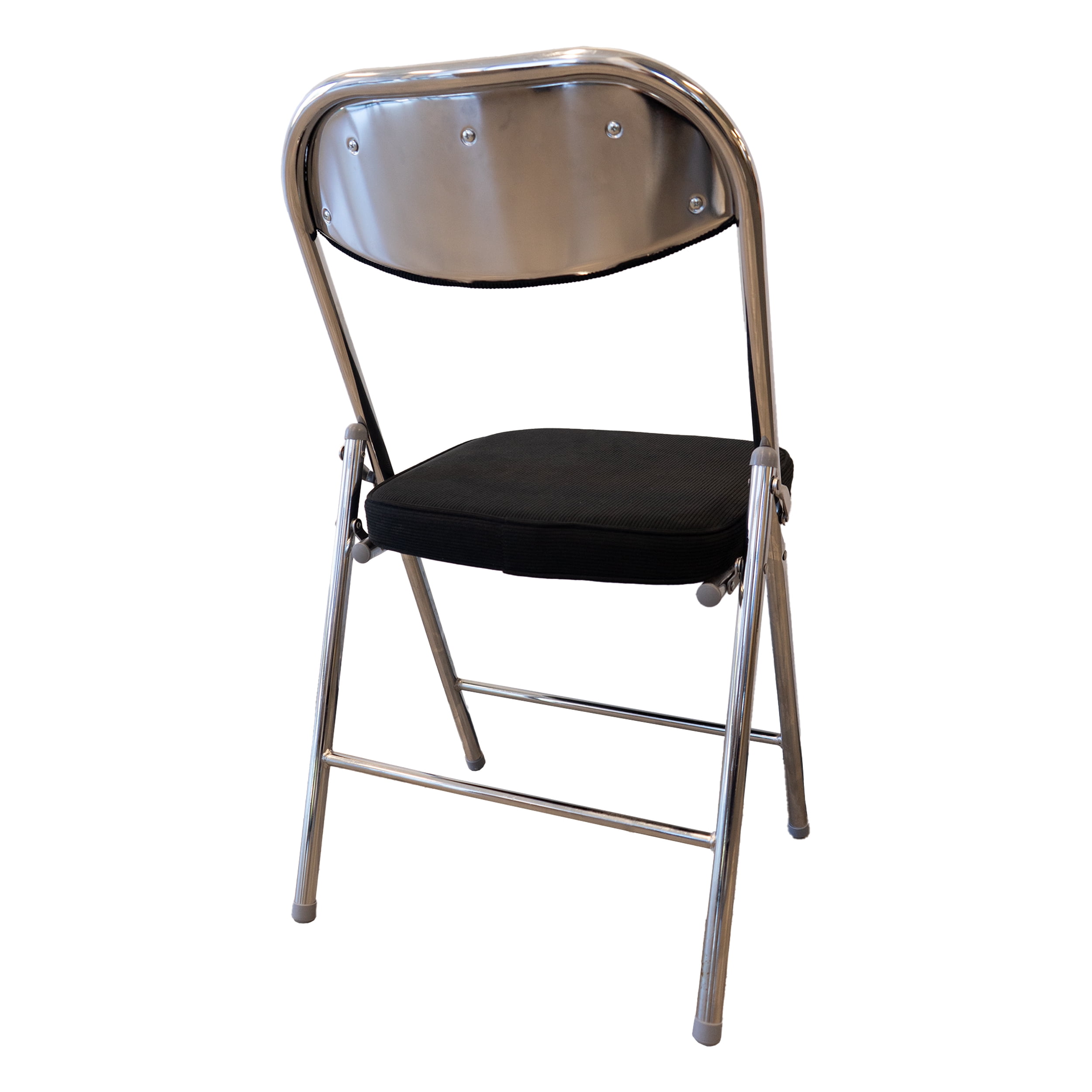 RTC Group Vurban Furniture Padded Folding Chairs with Cushion, Durable & Portable Foldable Fabric Chairs for Indoor & Outdoor, Party, Dining, Work, Banquet - Black, Set of 2