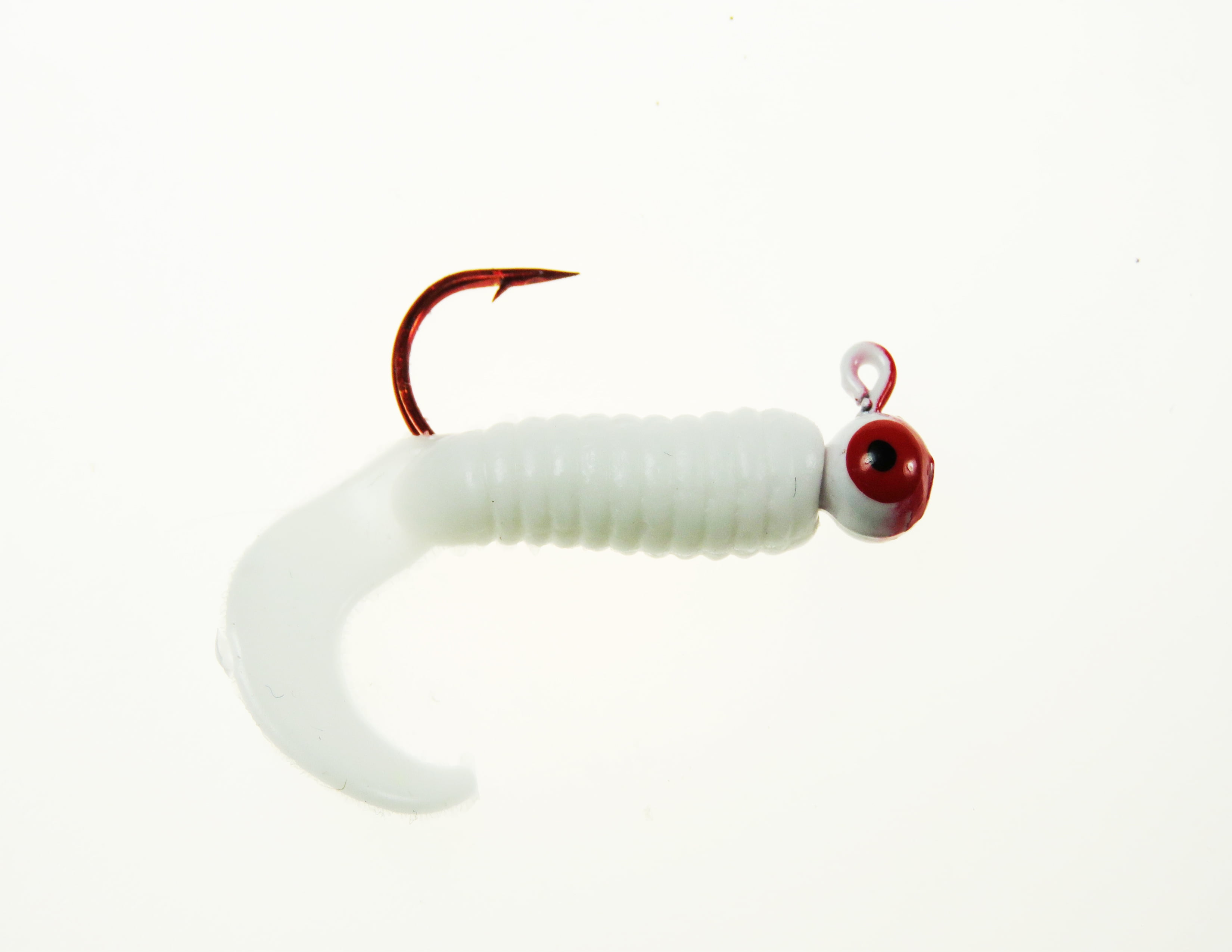 1/16 oz Lethal Glow Creep Worm Curved Tip Hook Crappie Fishing Lot of 20 B24