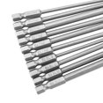 thumbnail image 1 of 10 Pcs S2 Embout de Tournevis en Acier Embout Croisé Tournevis Électriques 1/4 Pouce Hexagone 100mm pour Tournevis, 1 of 8
