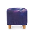 thumbnail image 2 of SCRAWLGOD Wolf Butterfly Starry Sky Print Violet Ottoman Cover, Soft Square Footstool Cushion with Non Slip Bottom Thick Furniture Protection Universal Fit for Most Footrest Sofa, 2 of 7