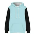 thumbnail image 4 of Yyeselk Mens Hoodie Sweatshrits Drawstring Color Block Hooded Sweatshrits Fleece Lined Relaxed Long Sleeve Hoodies for Men with Kangaroo Pocket Light Blue XXXL, 4 of 4